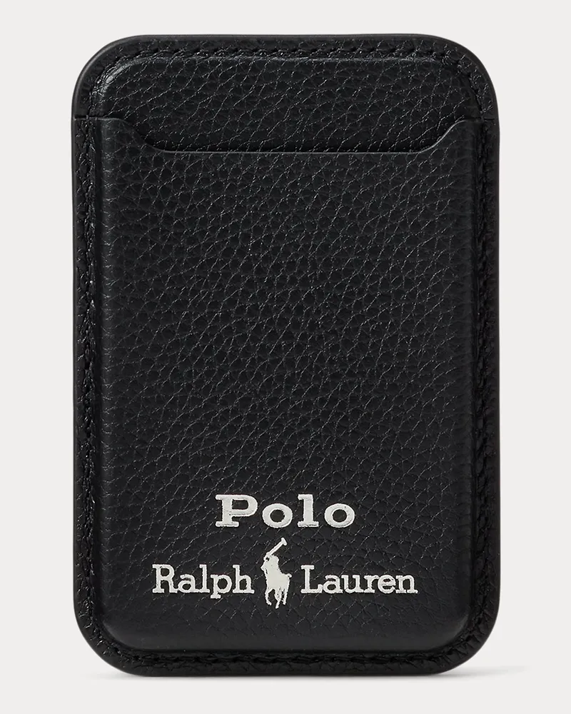 Ralph Lauren MagSafe-Kartenetui aus Leder Black