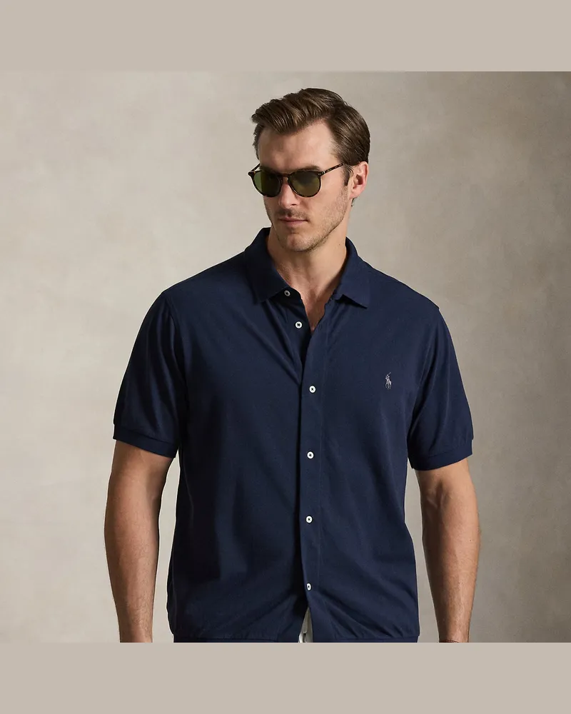 Ralph Lauren Große Größen - Hemd aus Baumwollpiqué Blue
