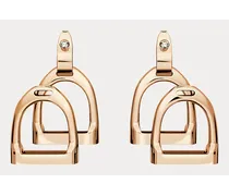 Roségold-Ohrringe mit zwei Steigbügeln