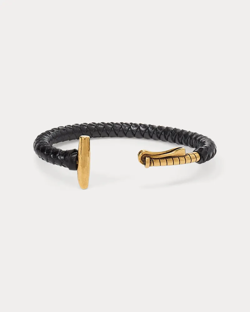 Ralph Lauren Armreif mit Poloschläger aus Messing Gold
