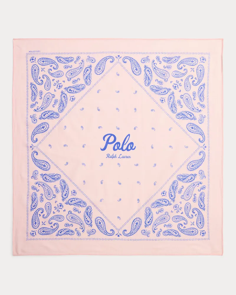 Ralph Lauren Baumwollbandana mit Logo & Paisley-Motiv Pink