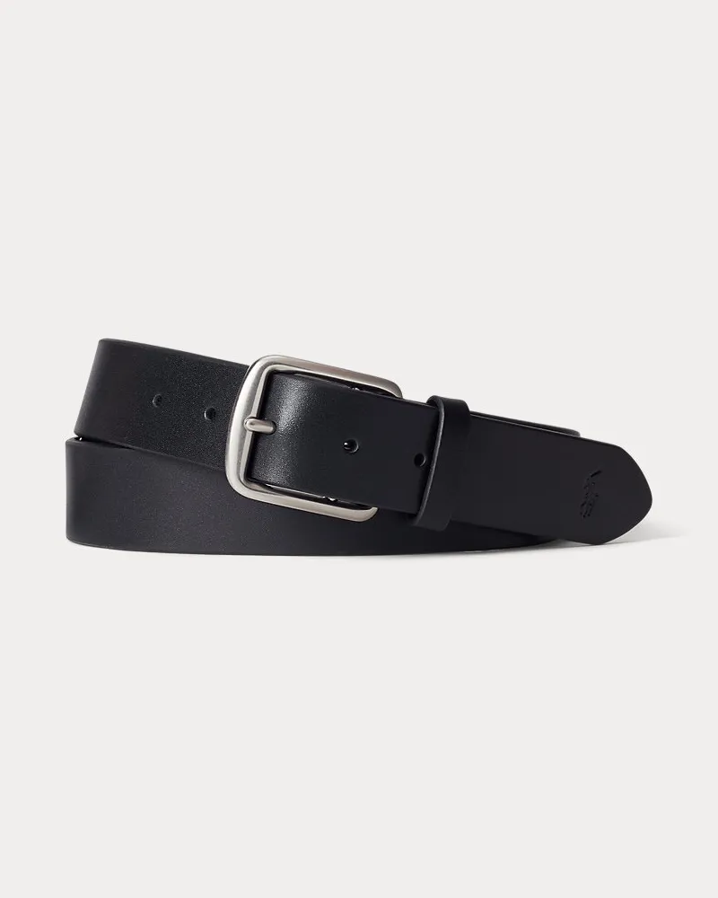 Ralph Lauren Ledergürtel mit charakteristischem Pony Black