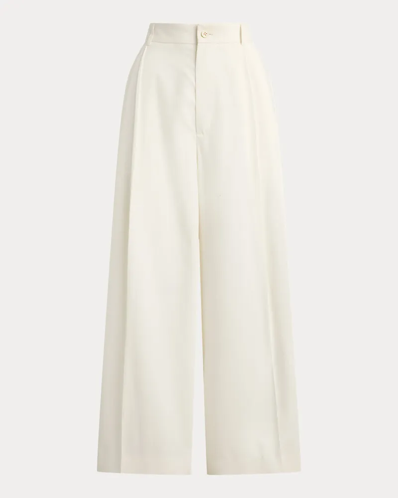 Ralph Lauren Bundfaltenhose Myrtle aus Seidenpopeline Cream