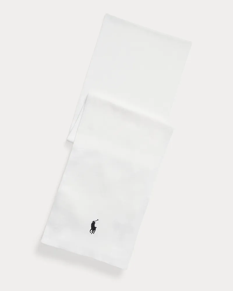Ralph Lauren Schal aus gekämmter Baumwolle White