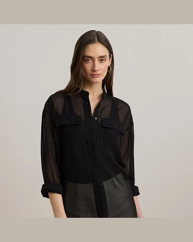 Ralph Lauren Ratière-Hemd mit Schattenstreifen Black