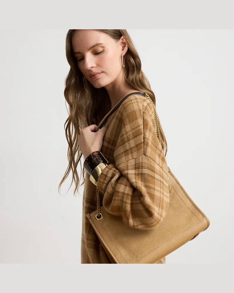 Ralph Lauren Tragetasche Bradley aus Leder Tan