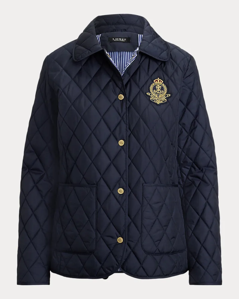 Ralph Lauren Steppjacke mit Wappenaufnäher Blue