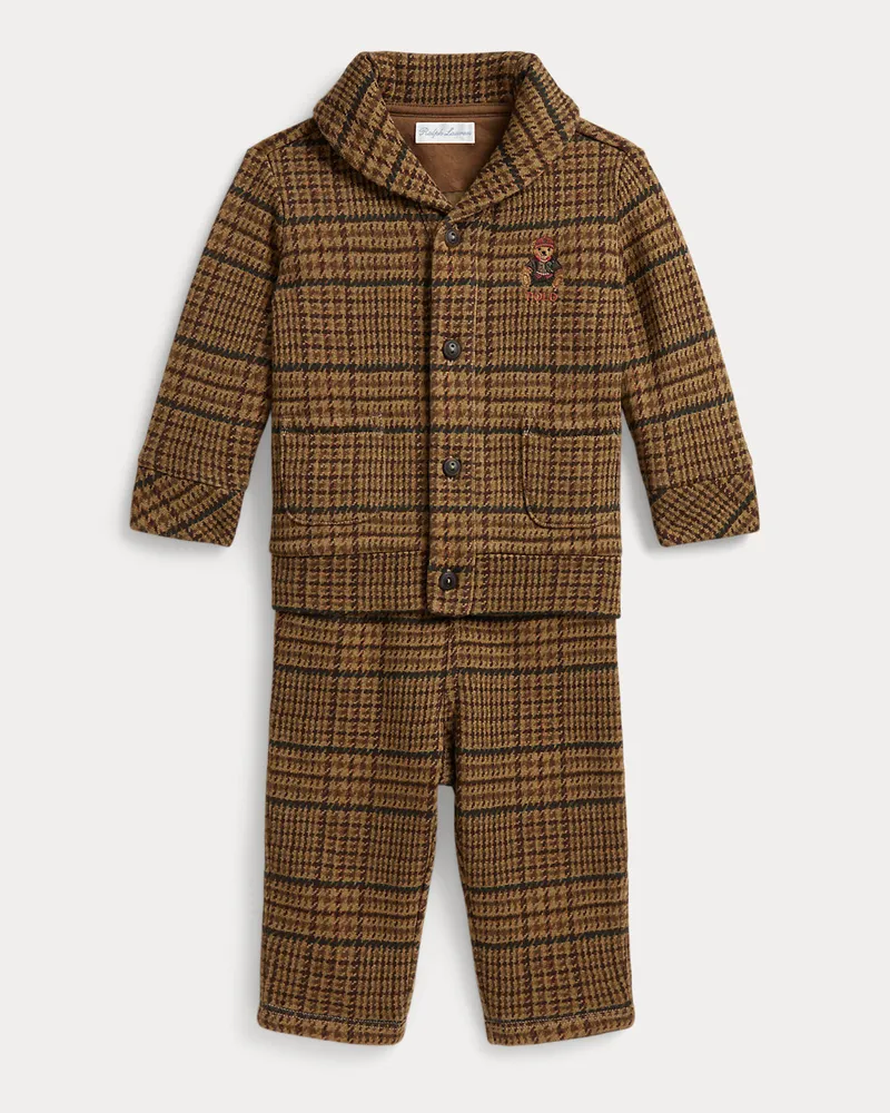 Ralph Lauren Polo Bear Tweed-Muster Jacke und Hose Multi