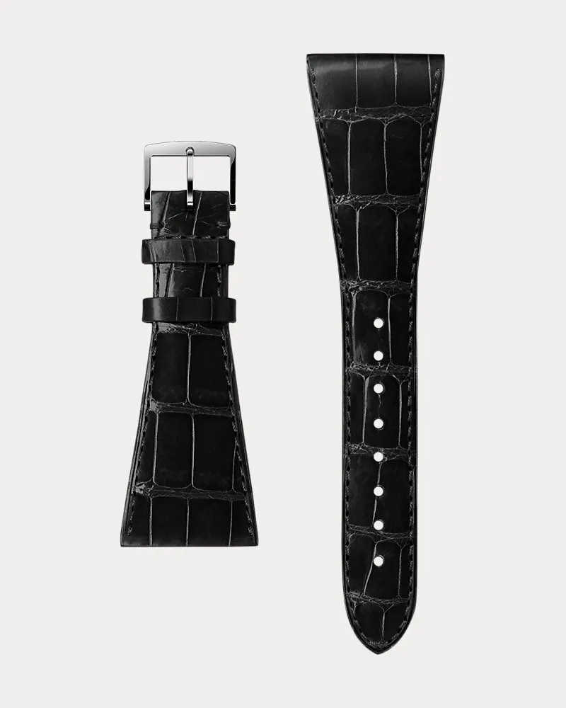 Ralph Lauren RL867-Uhrenarmband aus Alligatorleder Black