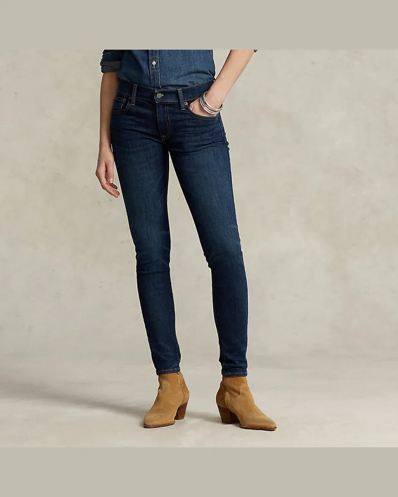 Ralph Lauren Skinny-Jeans Tompkins mit Polo Blue