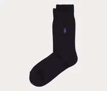 Anzugsocken in Flachstrick mit Pony