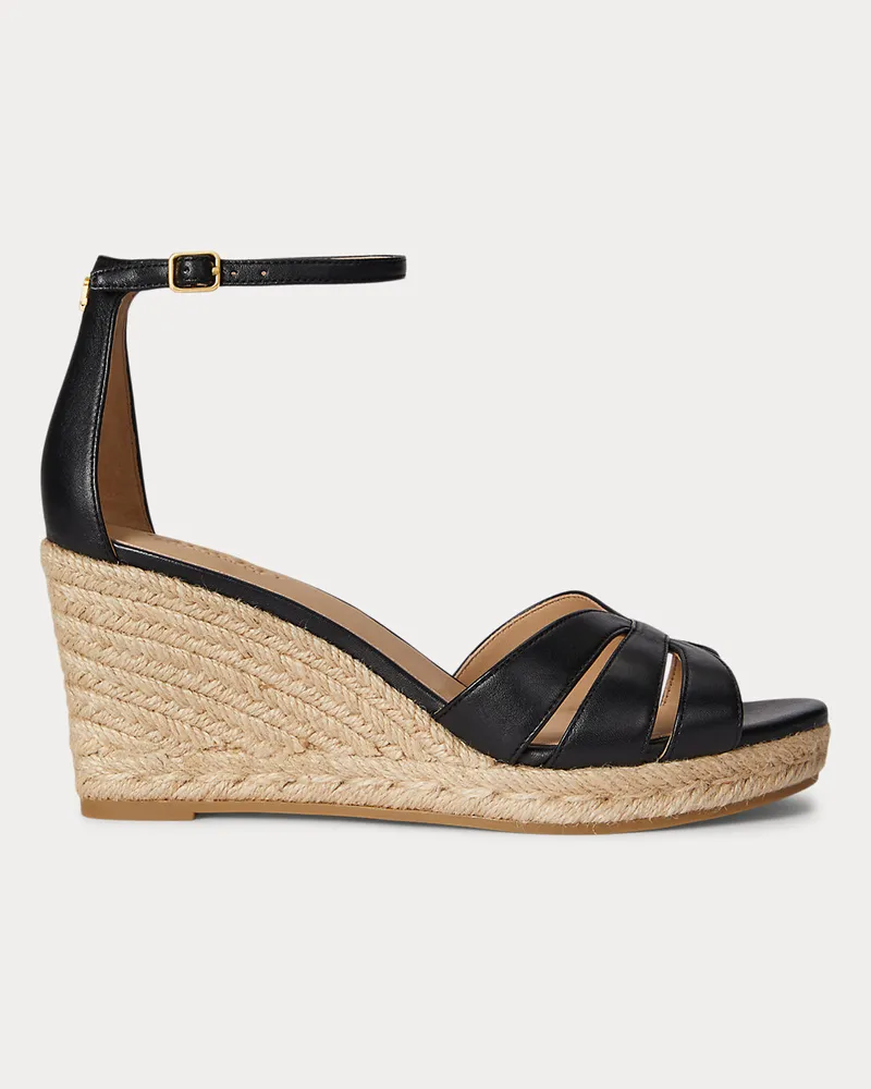 Ralph Lauren Espadrille Nellie aus Nappaleder Black