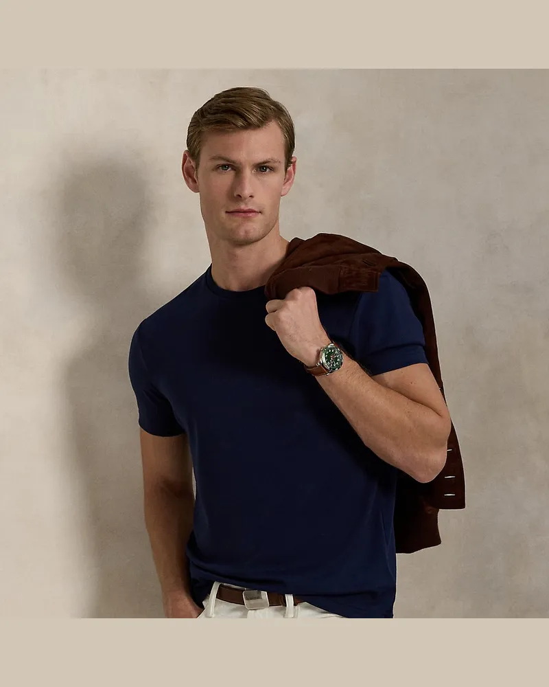 Ralph Lauren Weiches Custom-Slim-Fit T-Shirt Blue