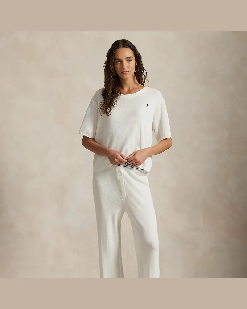 Ralph Lauren Pyjama aus Waffelpiqué Natural