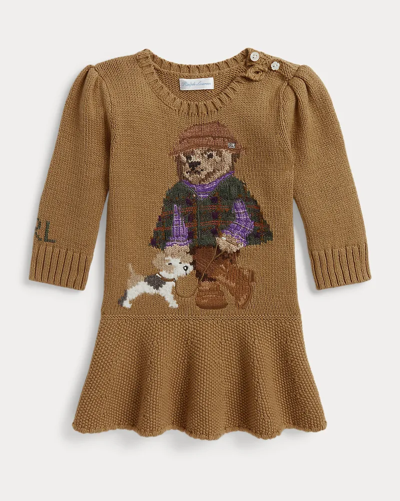 Ralph Lauren Pulloverkleid mit Polo Bear Tan