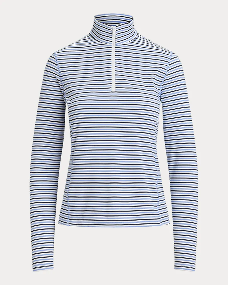 Ralph Lauren Gestreifter Performance-Pullover Blue