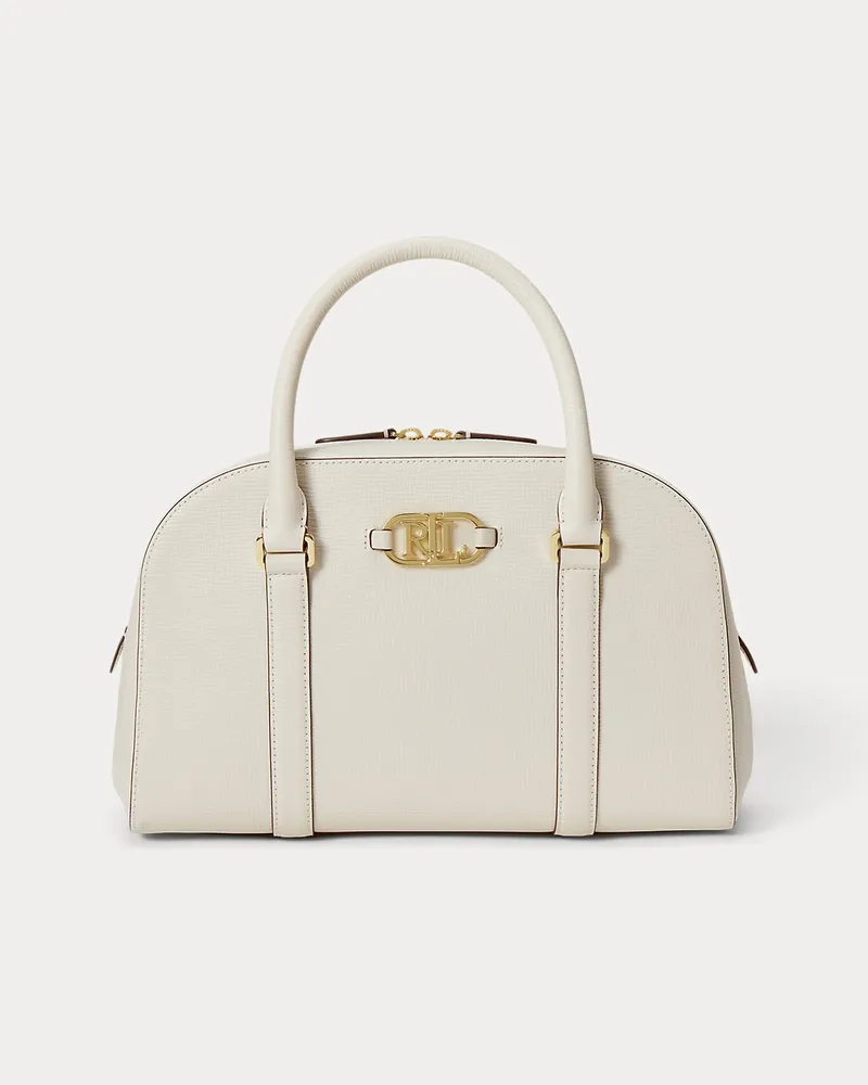 Ralph Lauren Beuteltasche Rylan aus Saffianleder White
