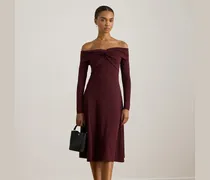 Schulterfreies Kleid mit Twist-Detail