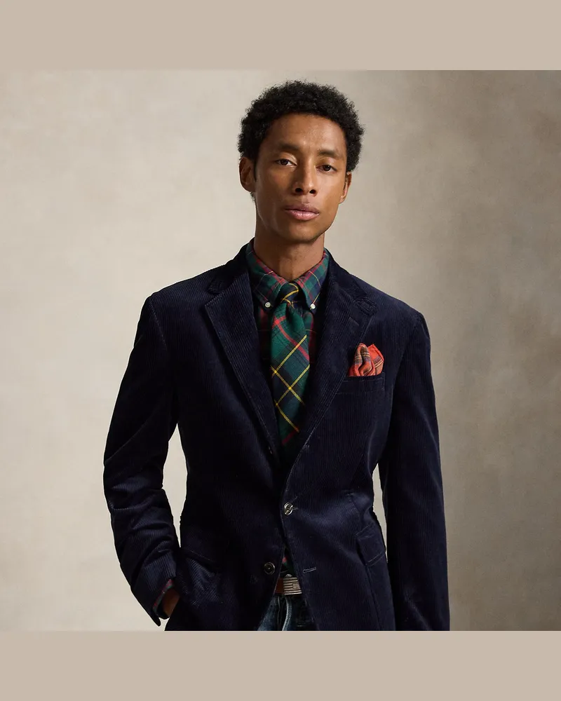 Ralph Lauren Tailored-Fit Polo-Kordsamt-Anzugjacke Blue