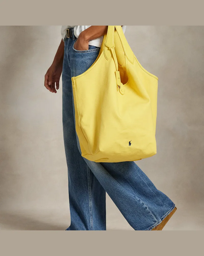 Ralph Lauren Große Tasche Polo Play aus Segeltuch Yellow