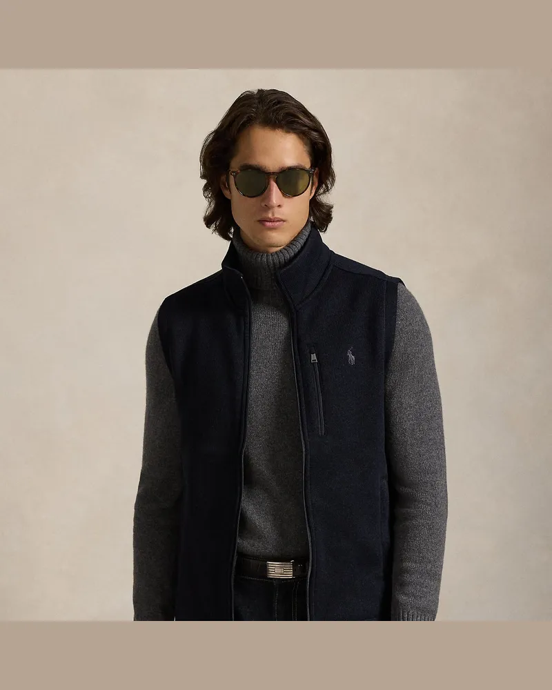 Ralph Lauren Fleece-Weste mit Schornsteinkragen Blue
