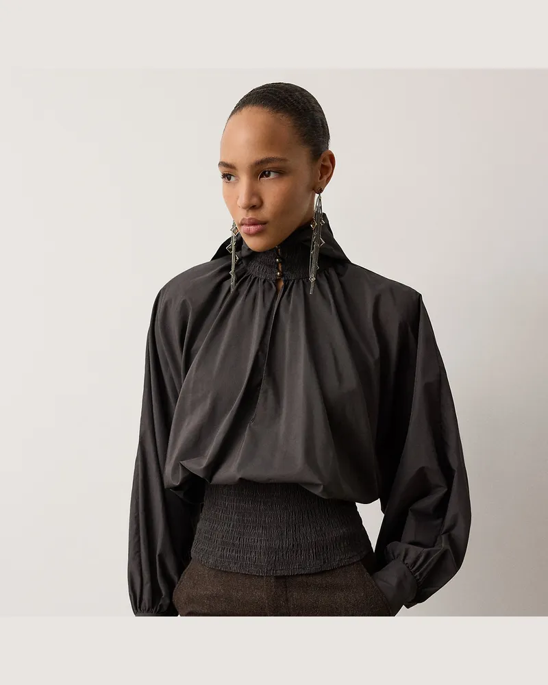Ralph Lauren Popeline-Oberteil Graysen mit Kapuze Brown