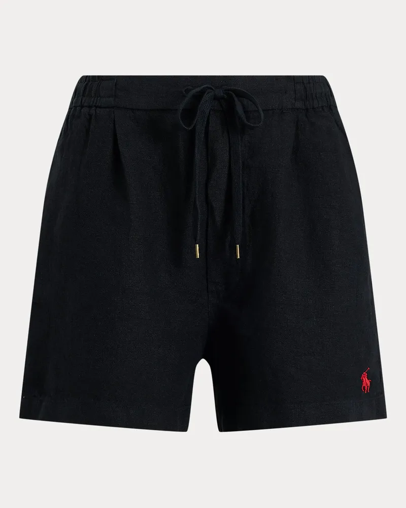 Ralph Lauren Tunnelzug-Shorts aus Leinen Black