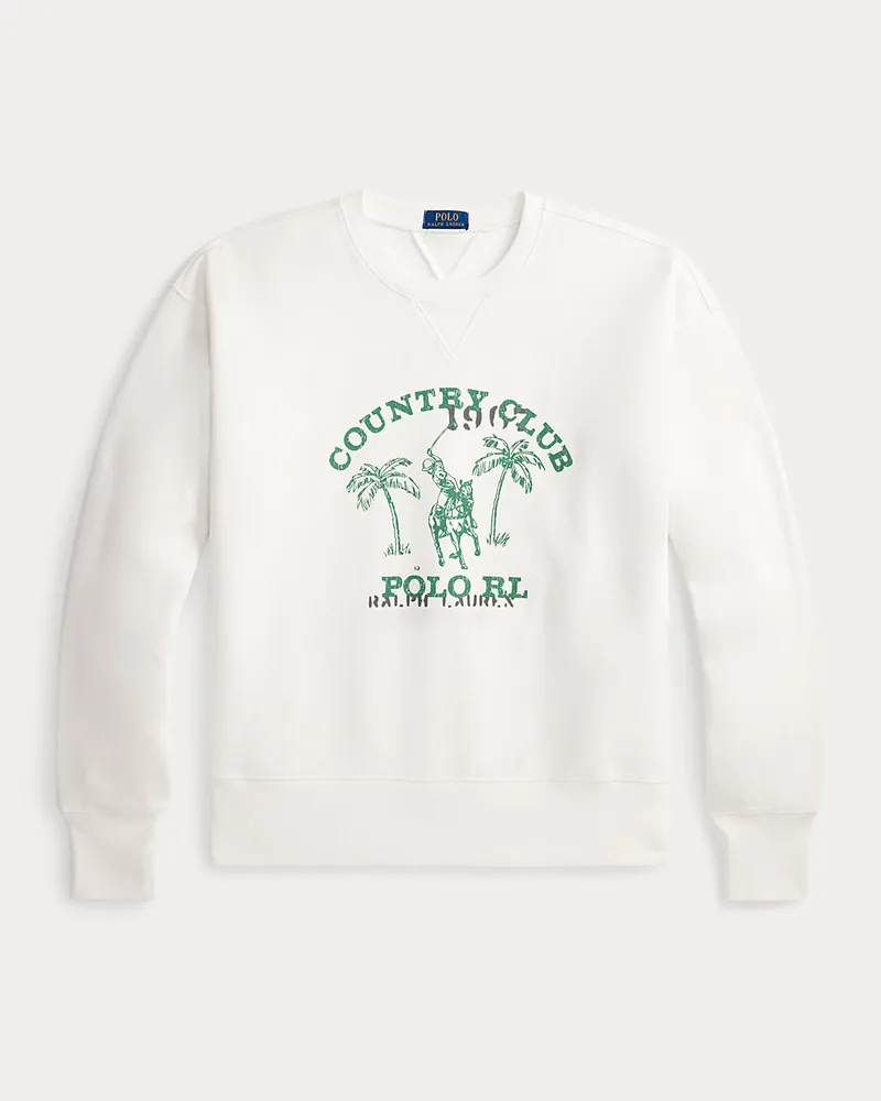 Ralph Lauren Vintage-Fit Fleece-Sweatshirt mit Grafik White