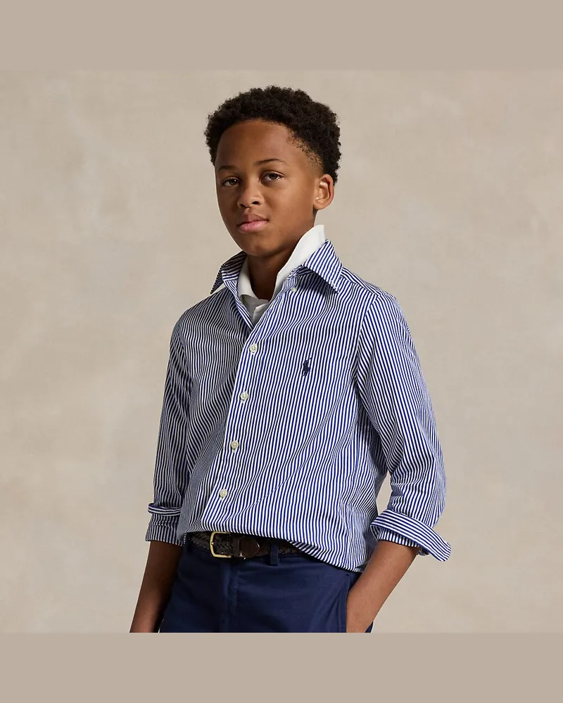 Ralph Lauren Slim-Fit Anzughemd aus Baumwolle Blue