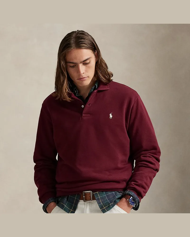 Ralph Lauren Loopback-Fleece-Sweatshirt mit Kragen Red