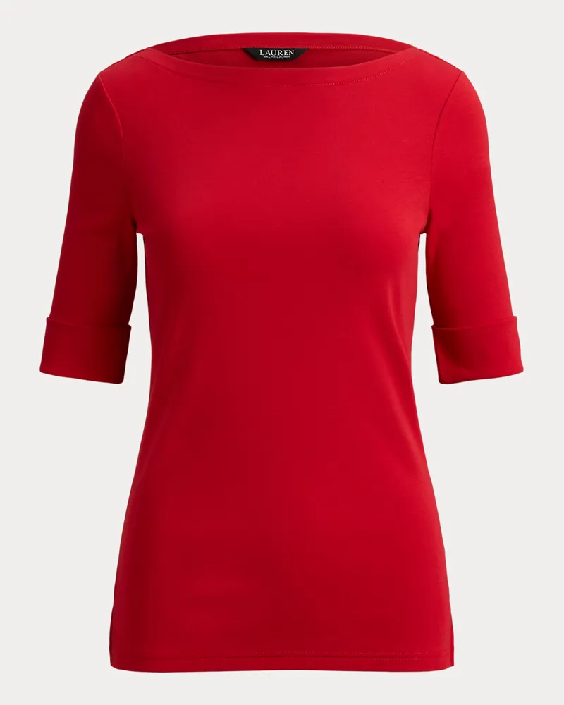 Ralph Lauren T-Shirt mit U-Boot-Ausschnitt Red