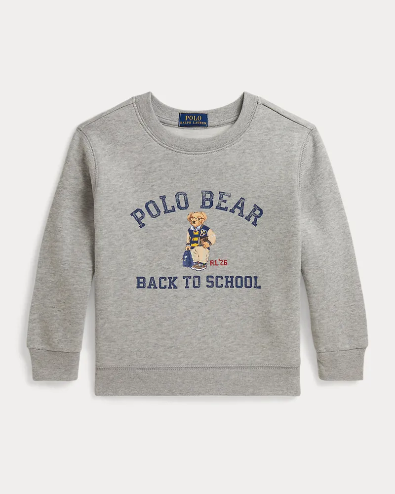 Ralph Lauren Fleece-Sweatshirt mit Polo Bear Grey