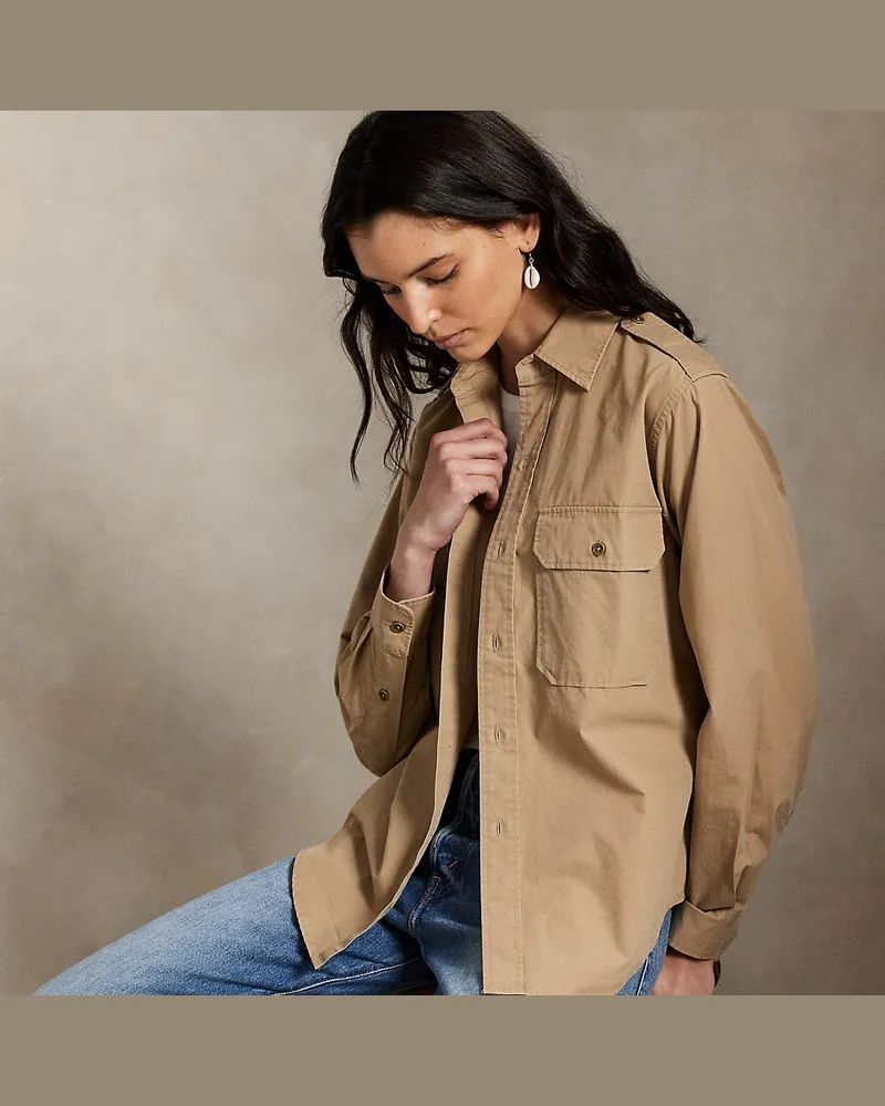 Ralph Lauren Arbeitshemd aus Baumwolltwill Tan