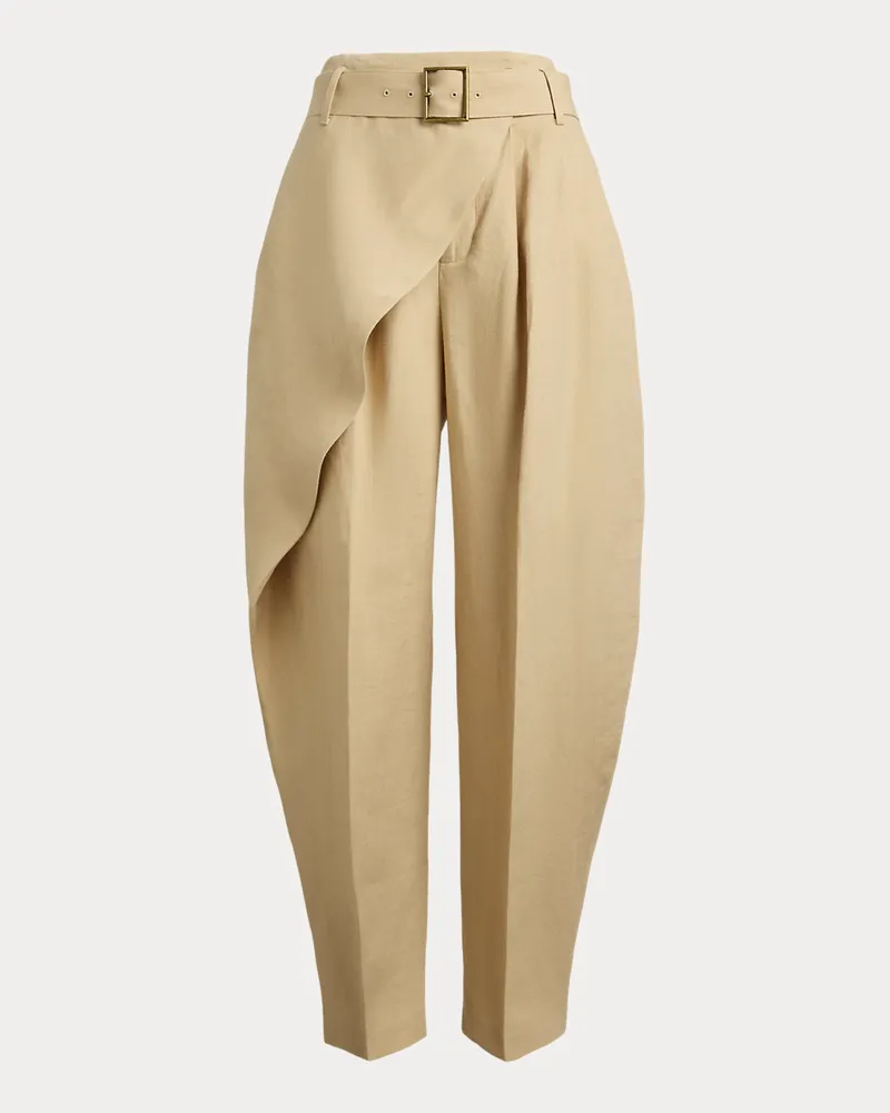 Ralph Lauren Tapered-Fit Wickelhose aus Leinen Brown