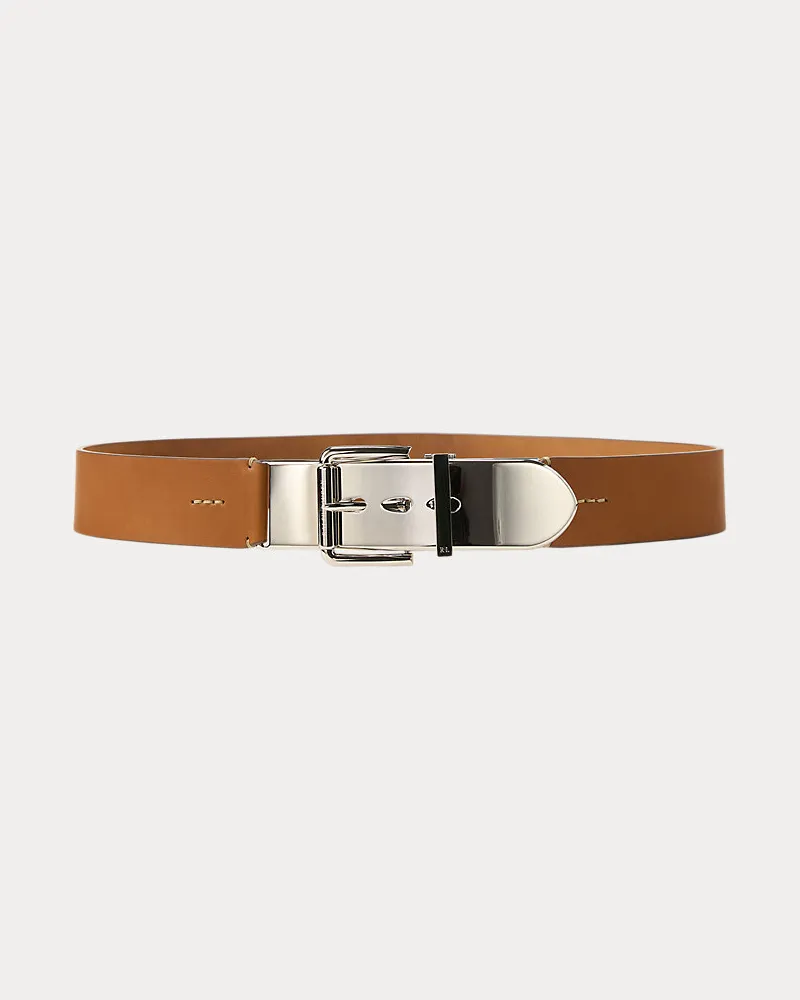 Ralph Lauren Brieföffner-Gürtel aus Kalbsleder Brown