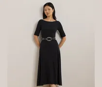 Geripptes Midikleid aus Baumwollstretch