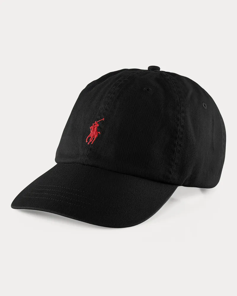 Ralph Lauren Klassische Baumwollchino-Baseballkappe Black