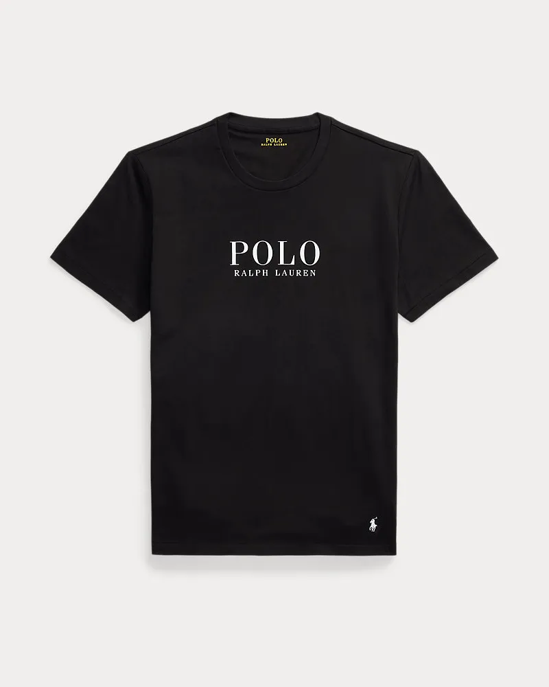 Ralph Lauren Logo-Nachthemd aus Baumwolljersey Black