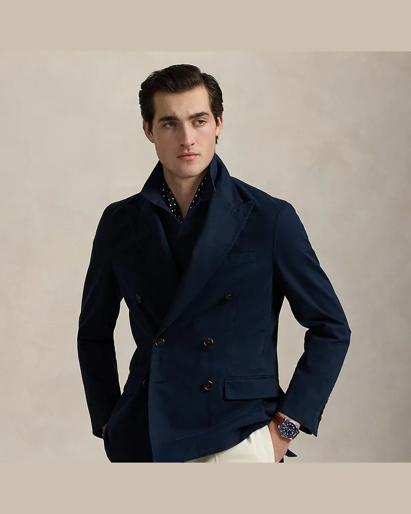 Ralph Lauren Tailored-Fit Chino-Anzugjacke Polo Soft Blue