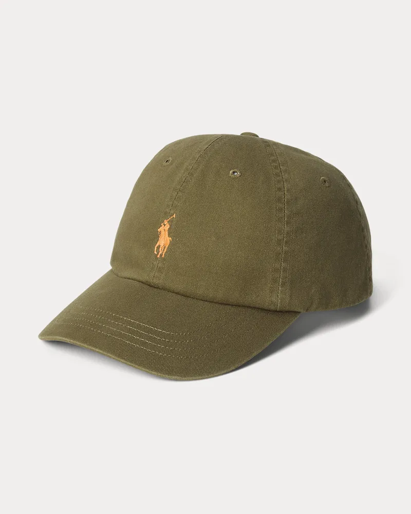 Ralph Lauren Klassische Baumwollchino-Baseballkappe Green