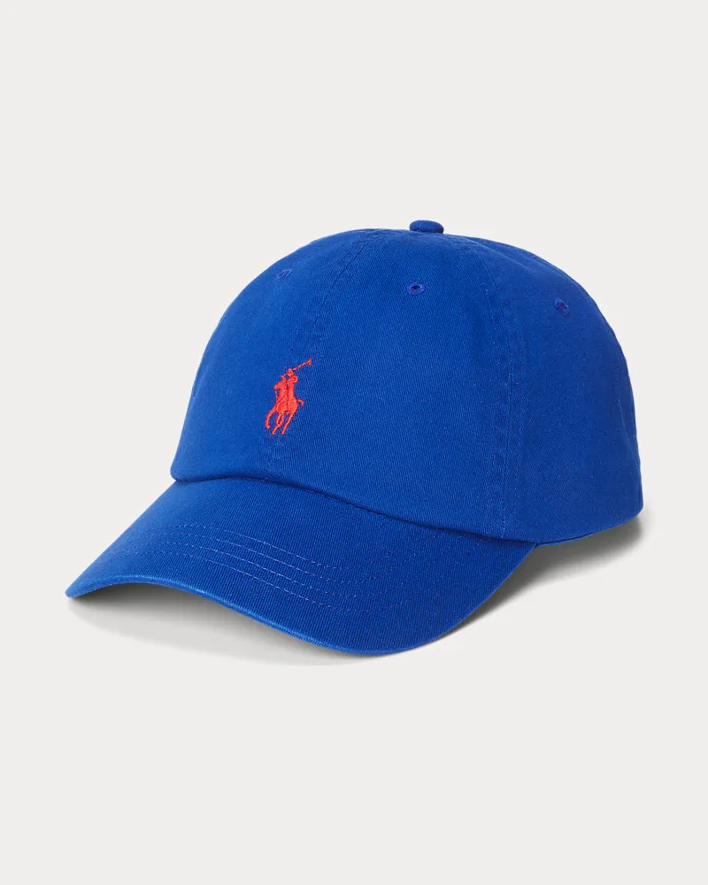 Ralph Lauren Klassische Baumwollchino-Baseballkappe Blue