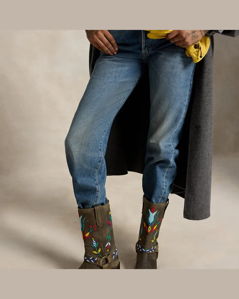 Ralph Lauren Lederstiefel PRL x TÓPA Medicine Grey