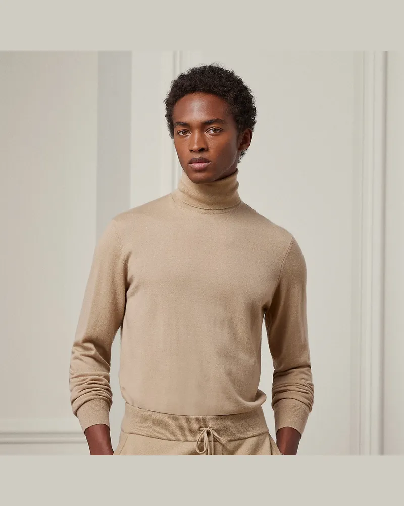 Ralph Lauren Rollkragenpullover aus Kaschmir Tan