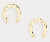 Vergoldete Hufeisen-Ohrstecker