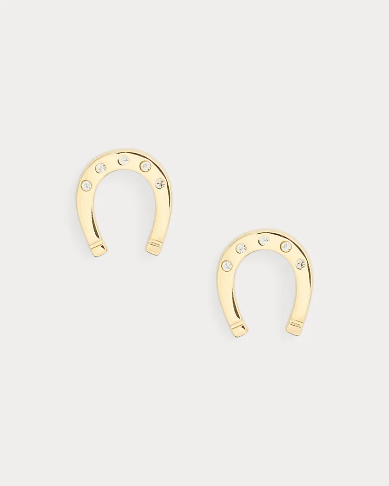 Ralph Lauren Vergoldete Hufeisen-Ohrstecker Gold