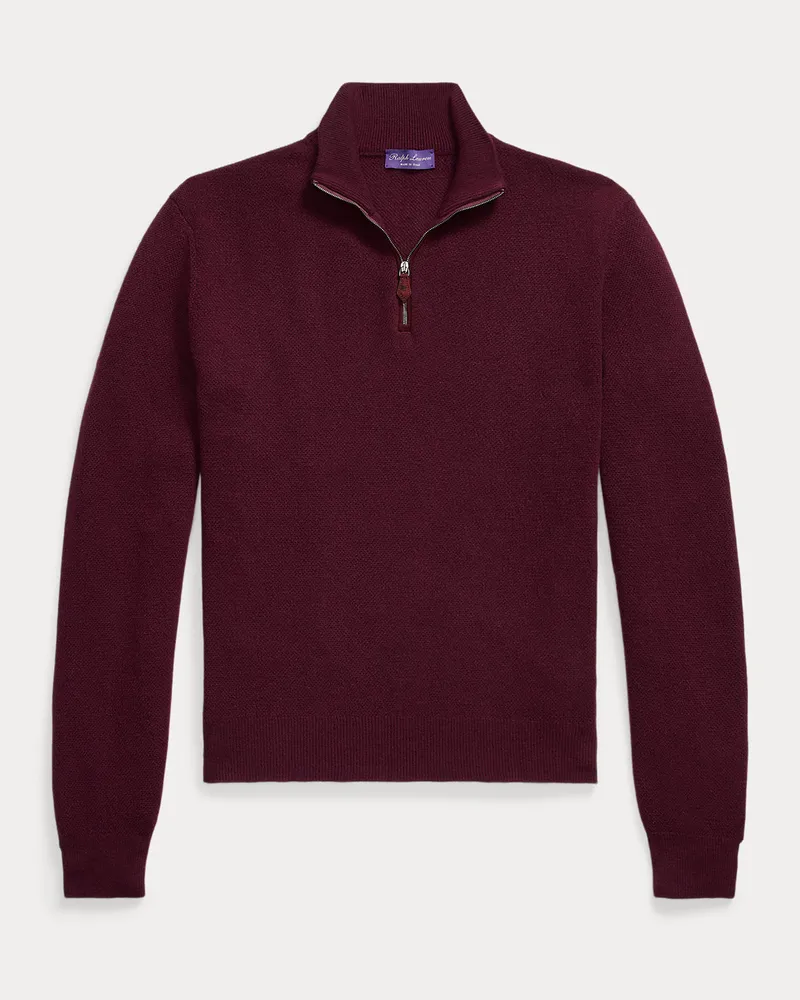 Ralph Lauren Kaschmirpullover mit Pfauenaugenmuster Red