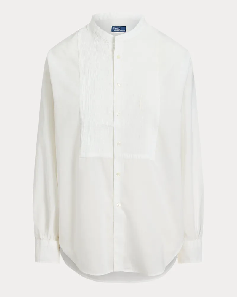 Ralph Lauren Smokinghemd aus gewaschener Baumwolle White