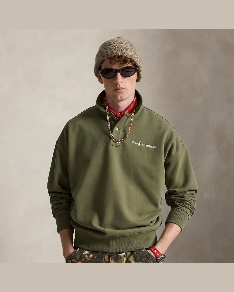 Ralph Lauren Relaxed-Fit Logo-Sweatshirt mit Kragen Green