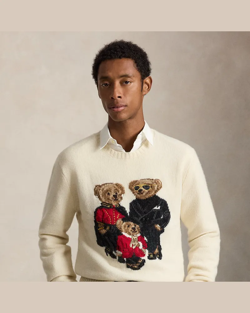 Ralph Lauren Pullover mit Polo Bears White