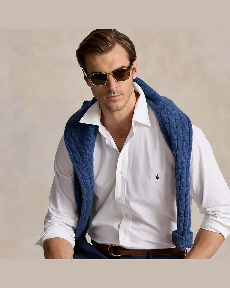 Ralph Lauren Große Größen - Hemd aus Stretchpopeline White